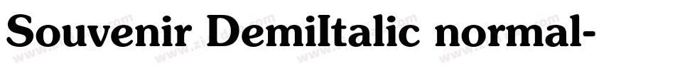Souvenir DemiItalic normal字体转换
